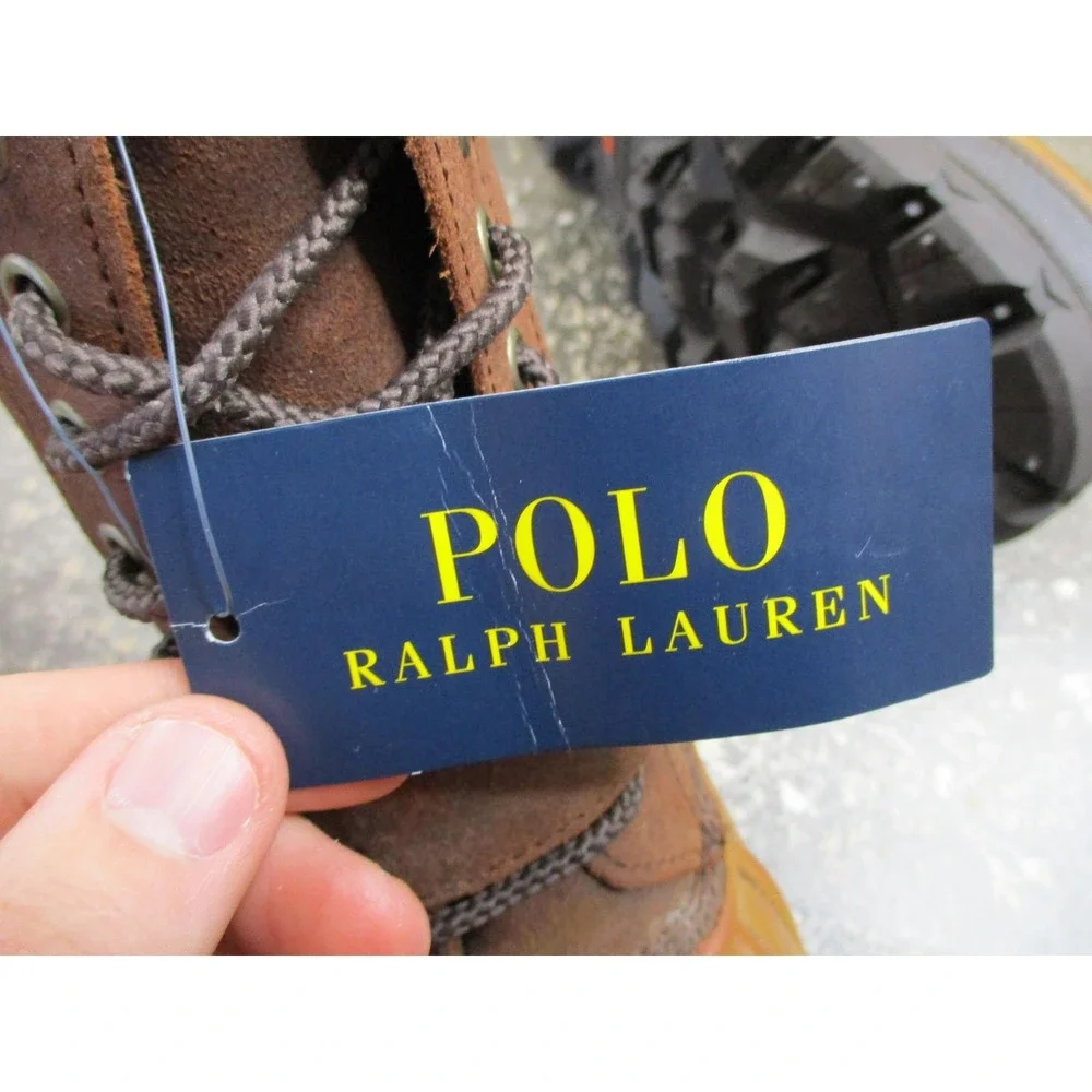 Polo Ralph Lauren Boots Mens Size 11 Brown Tan Oslo High BT WP Duck Waterproof